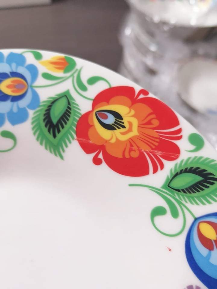 II.akosť - Oválny servírovací tanier - veľký (35,5 x 24cm)