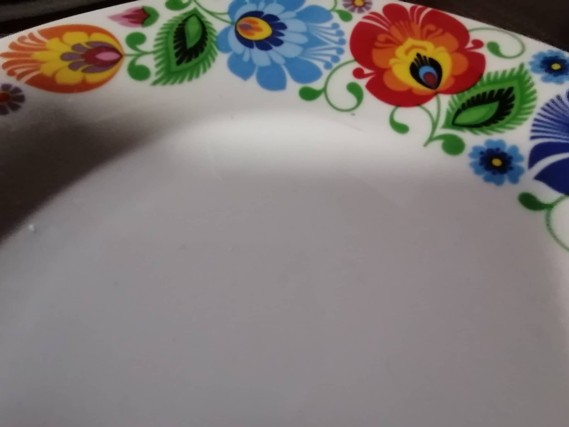 II.akosť - Plytký tanier s ľudovým motívom  27 cm