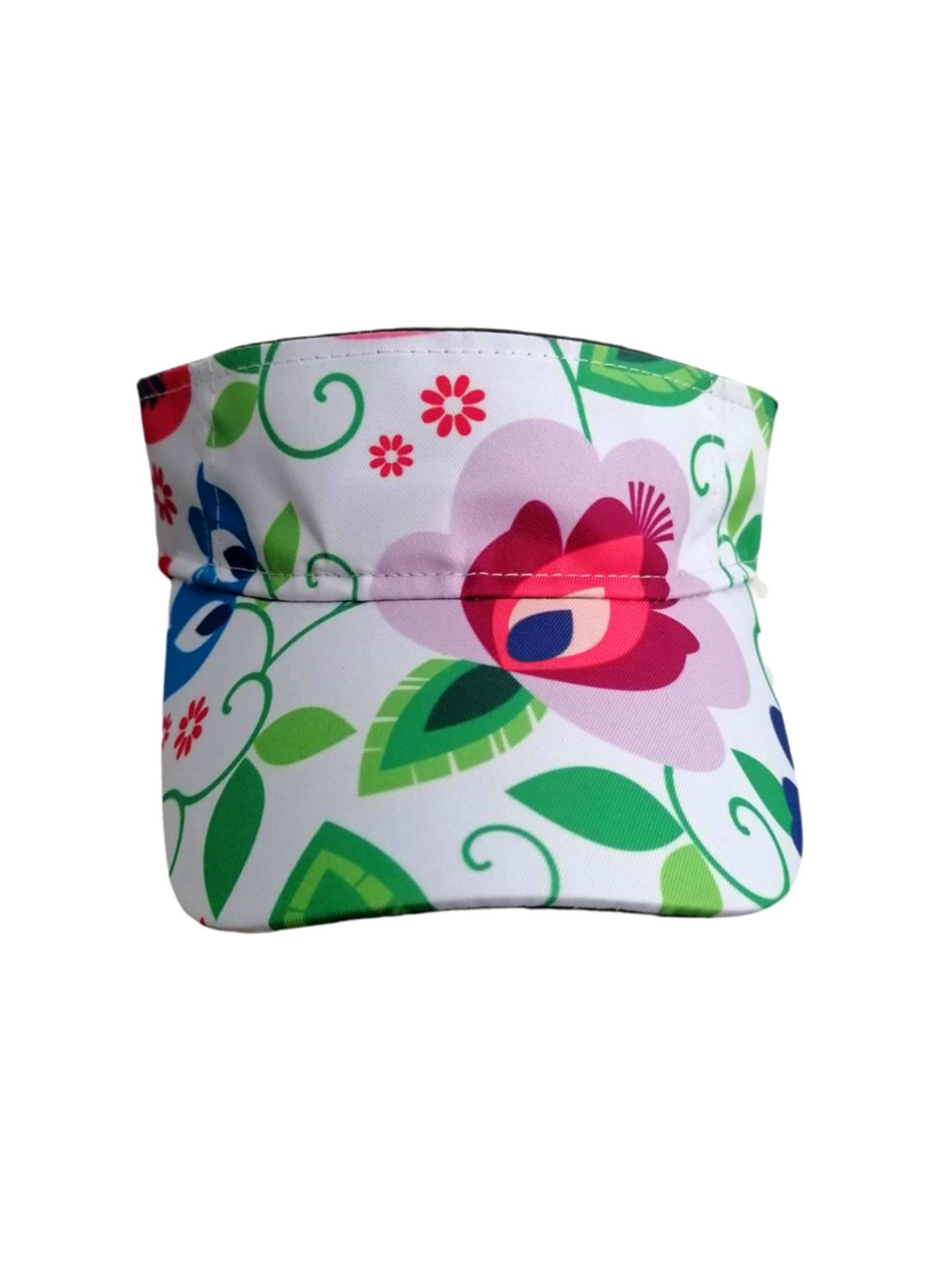 Šilt s ľudovým motívom - kvety na bielom pozadí