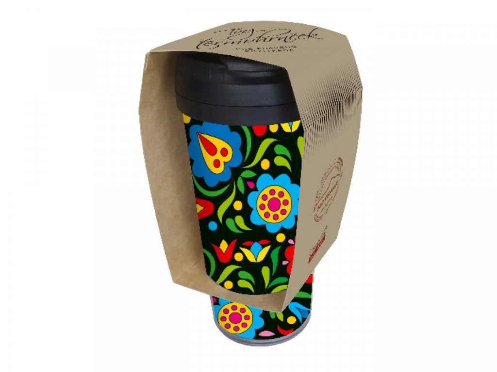 Termohrnček folk čierny 420ml