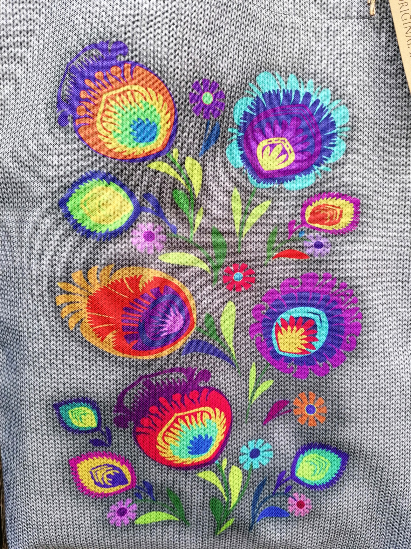 Nákupná taška z nepremokavej látky - grey folk b