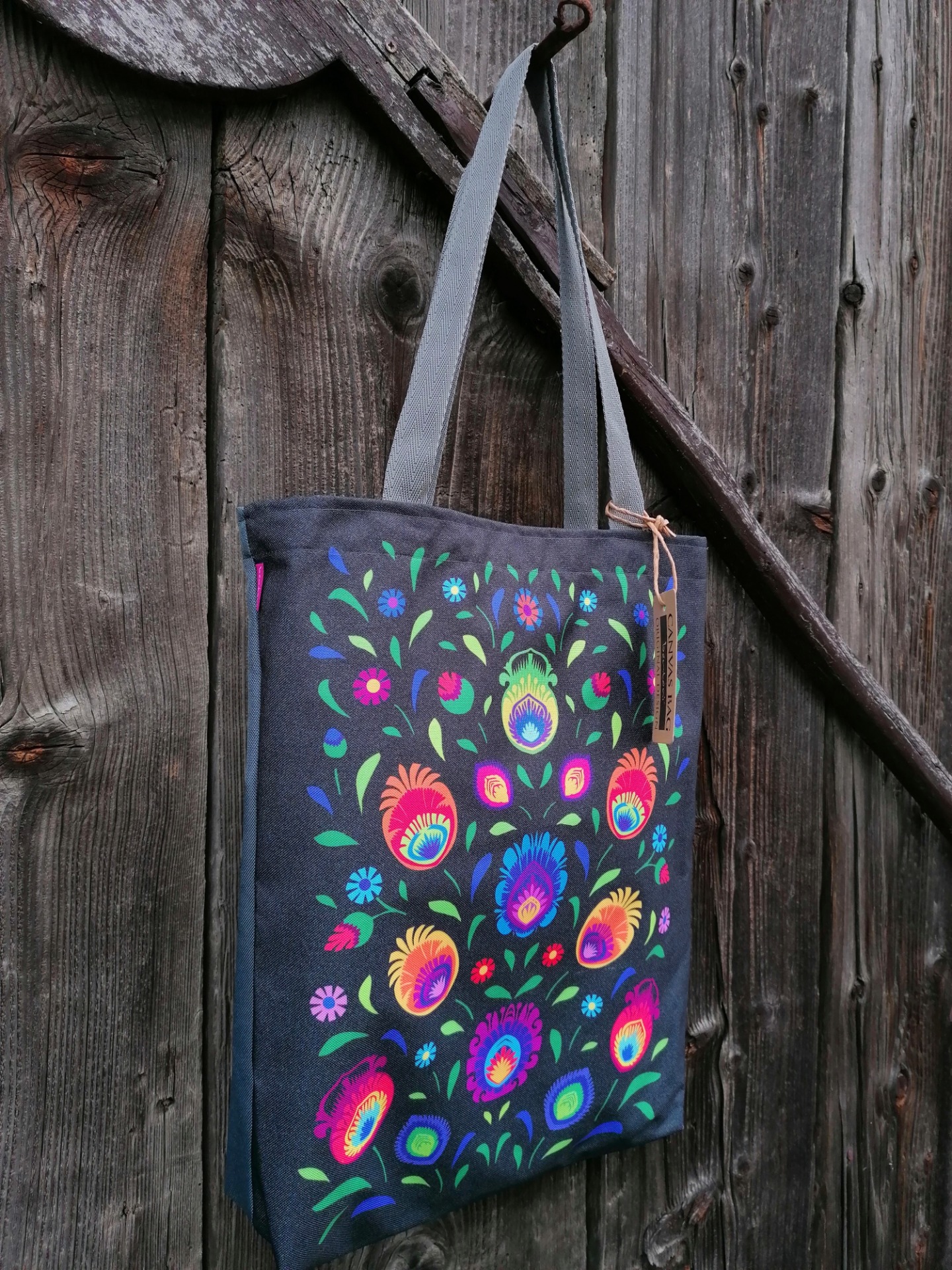 Nákupná taška z nepremokavej látky - graffiti folk