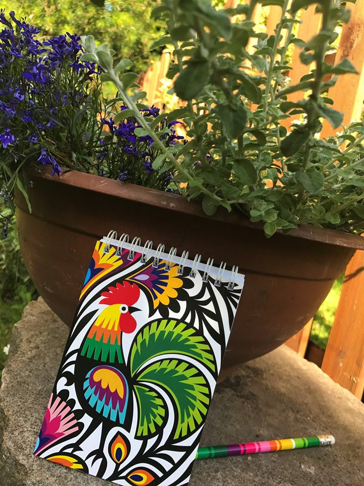 Špirálový zápisník s ľudovým motívom A5 - 13983 kohúty