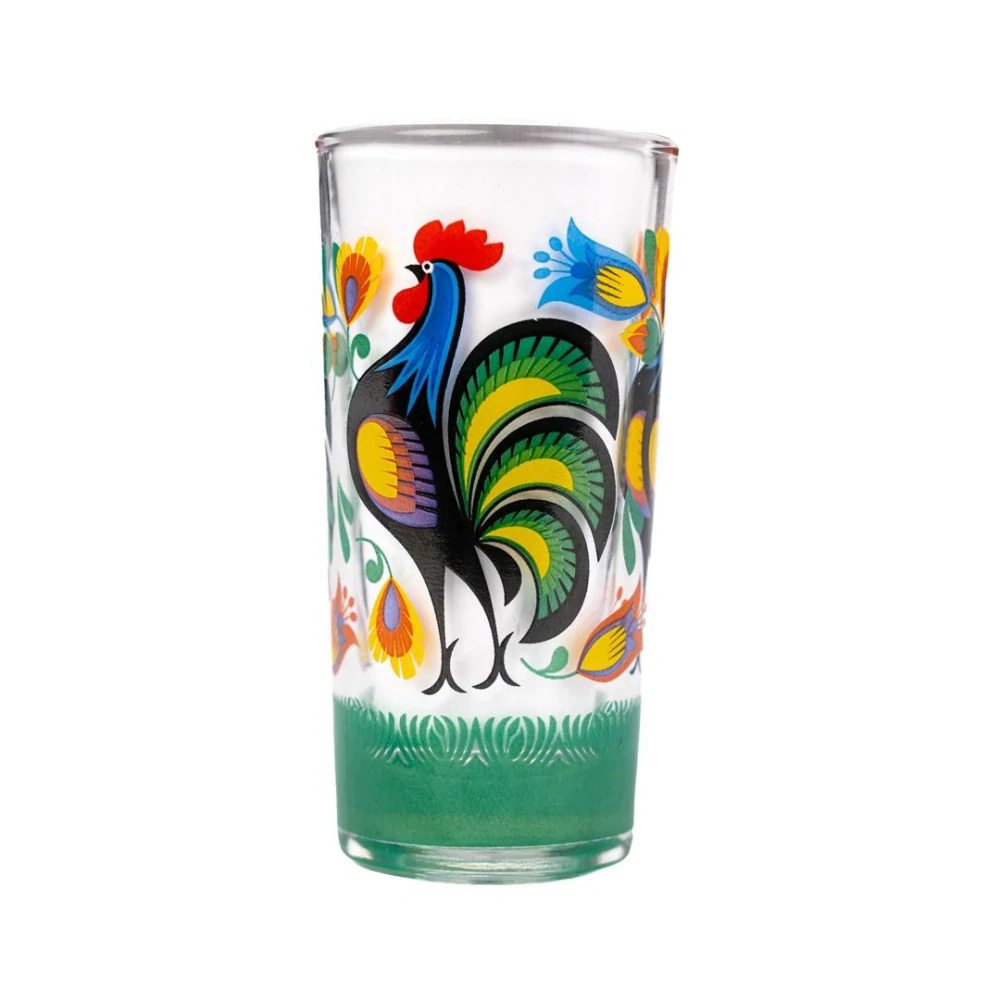 Folklórny štamperlík/poldecák 50 ml – Kohúty