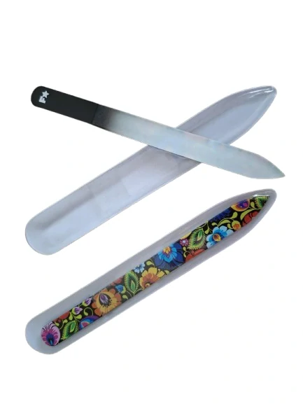 Sklenený pilník na nechty - čierny