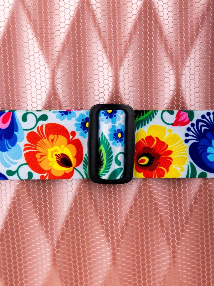 Popruh na batožinu – biely