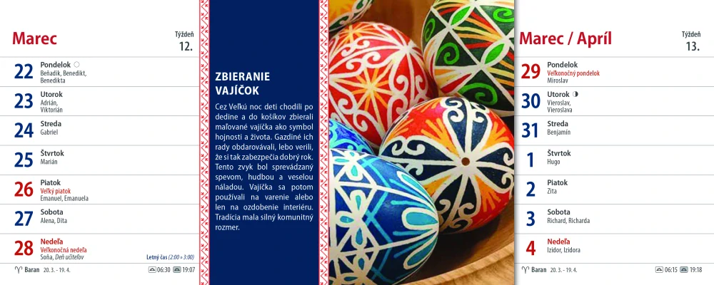 Stolový kalendár - Zvyky a tradície 2027