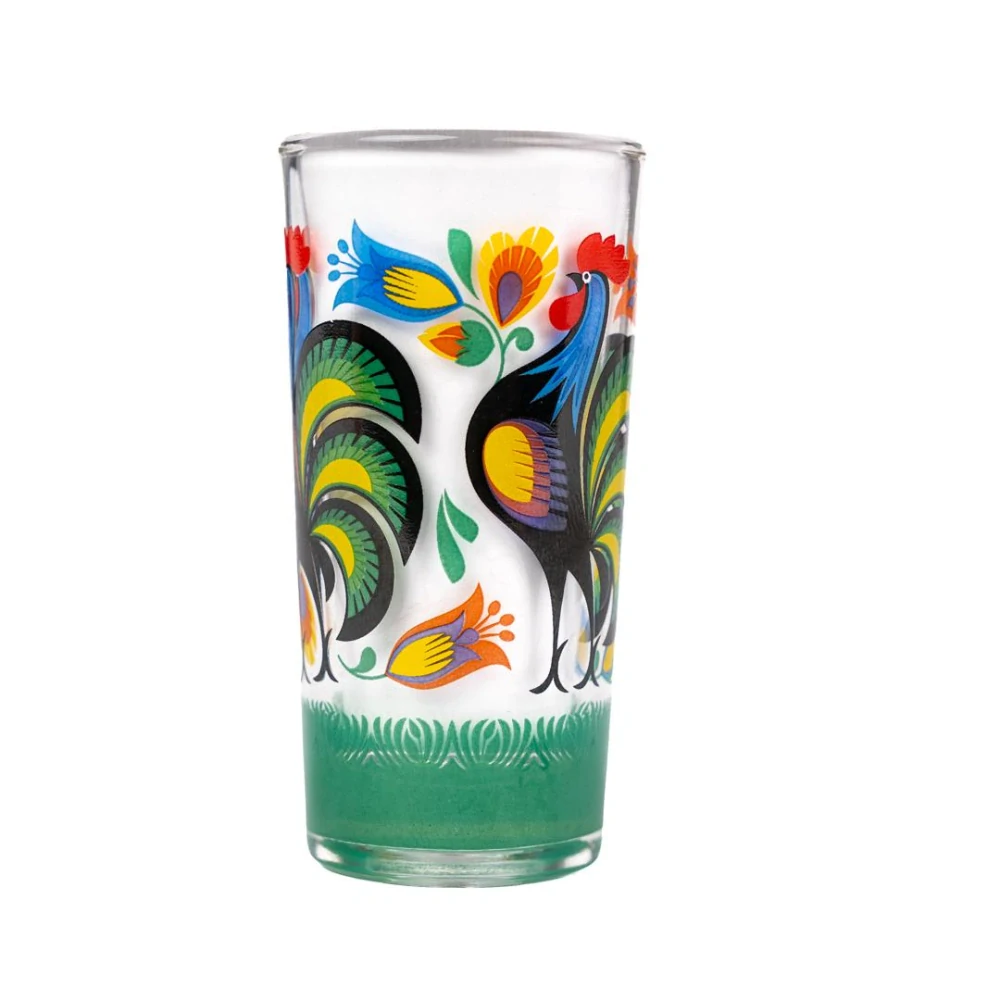 Folklórny štamperlík/poldecák 50 ml – Kohúty