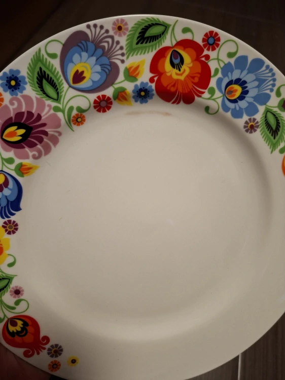 II.akosť - Plytký tanier s ľudovým motívom  27 cm