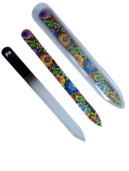 Sklenený pilník na nechty - čierny