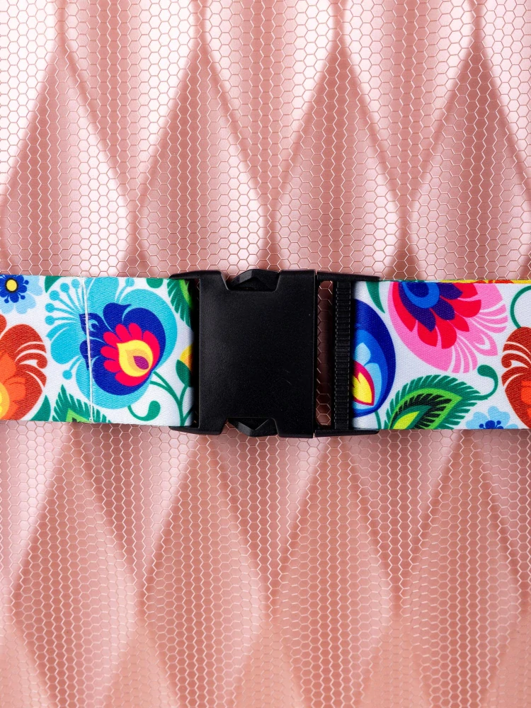 Popruh na batožinu – biely