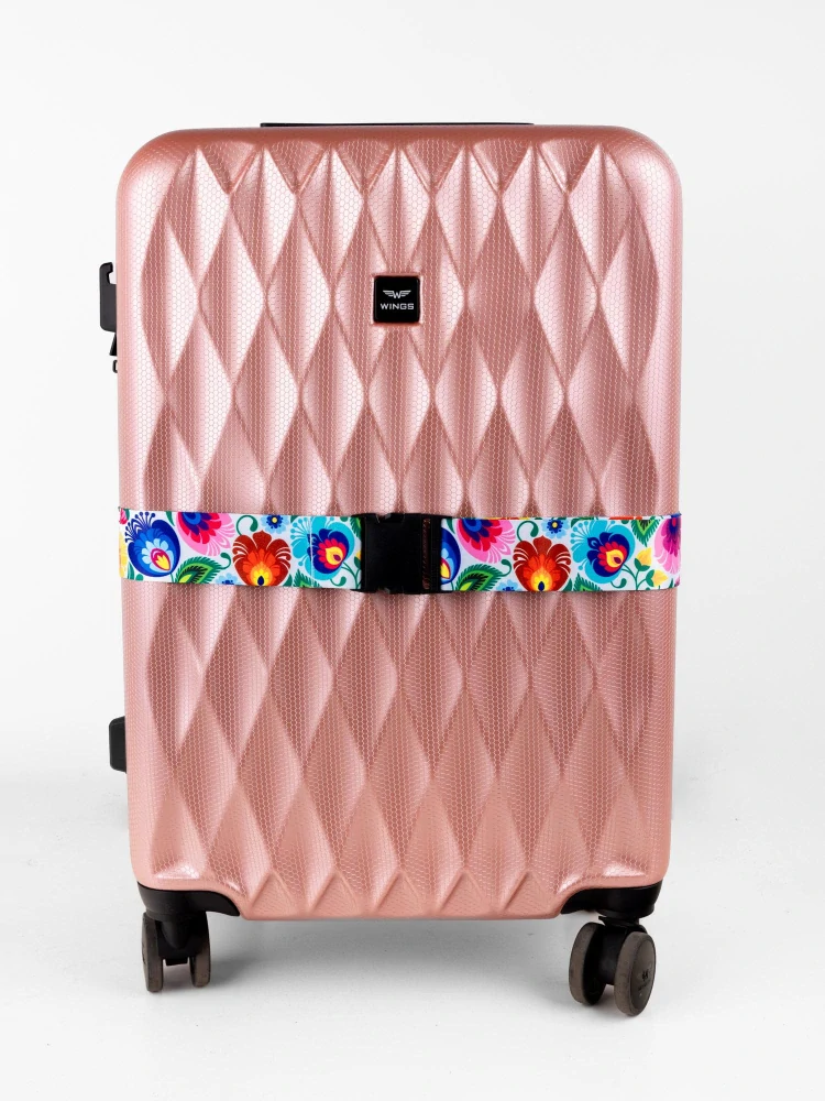 Popruh na batožinu – biely