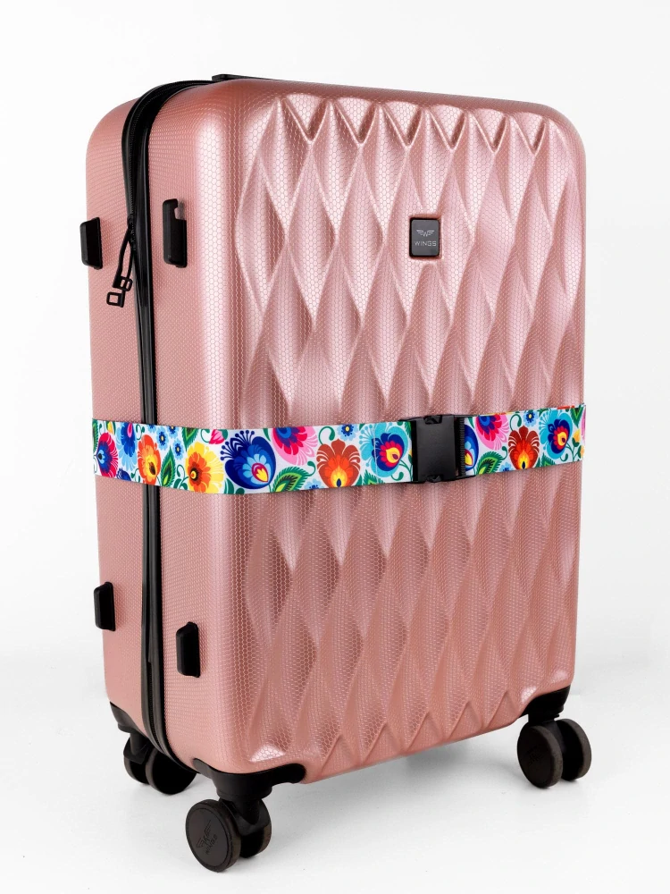 Popruh na batožinu – biely