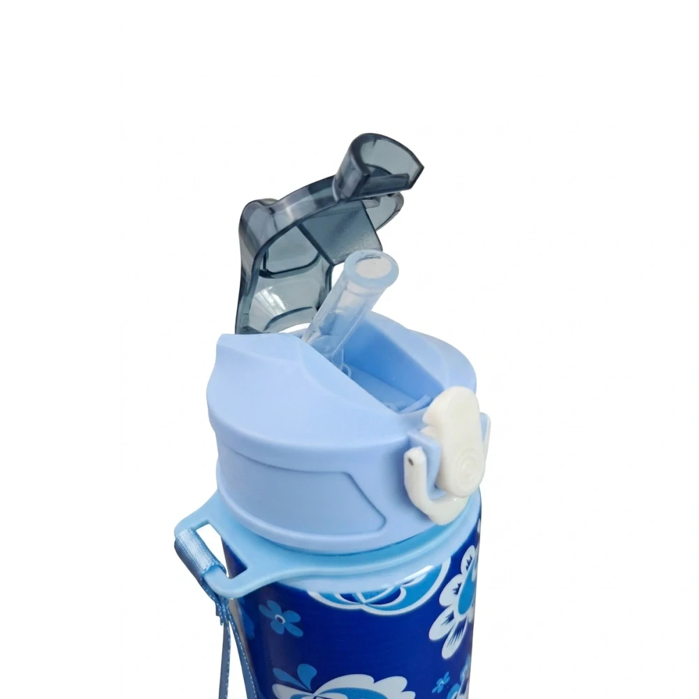 Fľaša na vodu s ľudovým motívom – 770 ml modrá (s uškom)