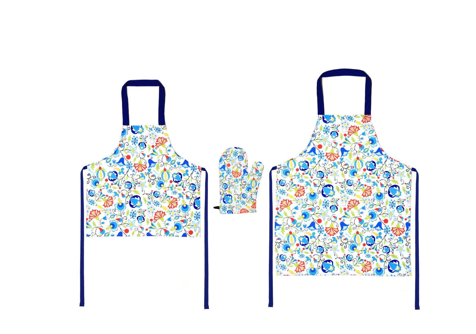 Kuchynská zástera - bielo-modrá