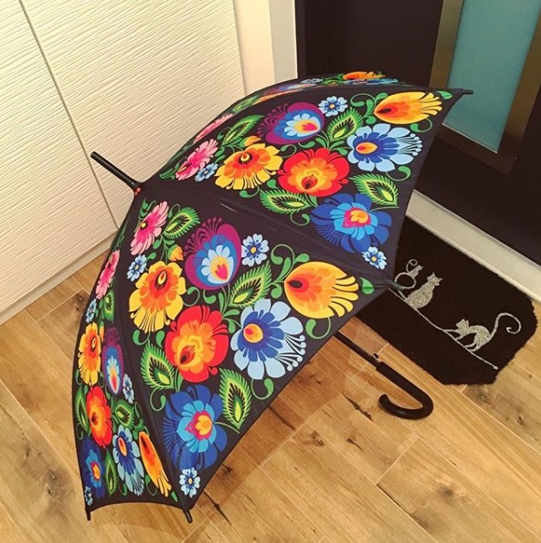 Veľký klasický dáždnik - kvety 17263
