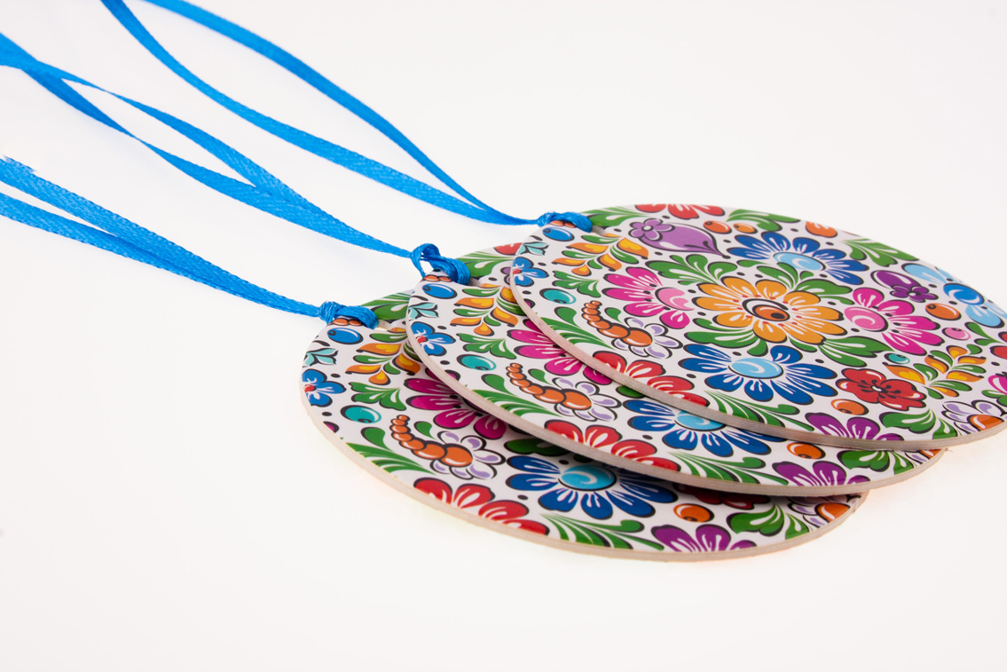 Ozdoba s ľudovým motívom - koliesko kvetované 13301