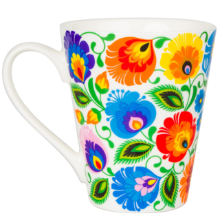 Hrnček s ľudovým motívom 270ml - biely 14427