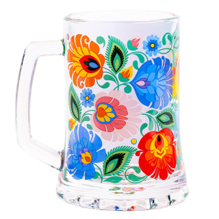 Krígeľ na pivo 510ml- kvety