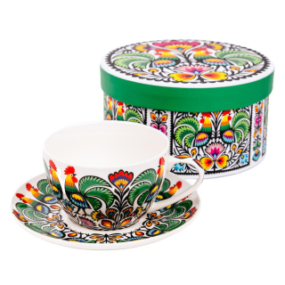 Šálka 300ml vo valcovej krabičke - kohúty