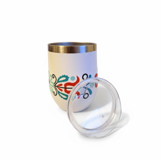 Nerezový termohrnček folk farebný 350ml