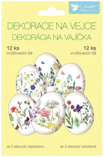 Zmršťovacie fólie na vajíčka - lúčne kvetiny (žlté)