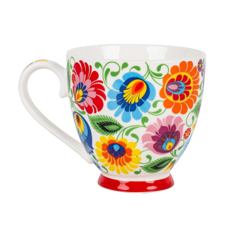 Hrnček s ľudovým motívom 350ml- biely