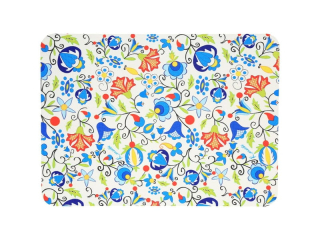 Jedálenská podložka pod tanier - bielo-modrá