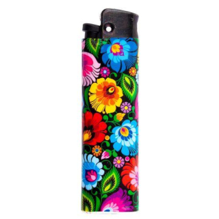 Zapaľovač s ľudovým motívom - čierny