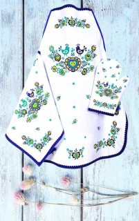 Kuchynská zástera - modrý vtáčik