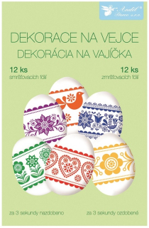 Zmršťovacie fólie na vajíčka - ľudové ornamenty