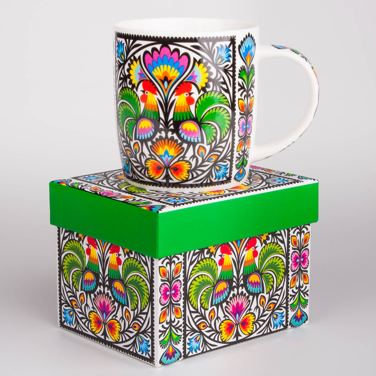 Hrnček v darčekovej krabičke 360ml- kohúty 16598