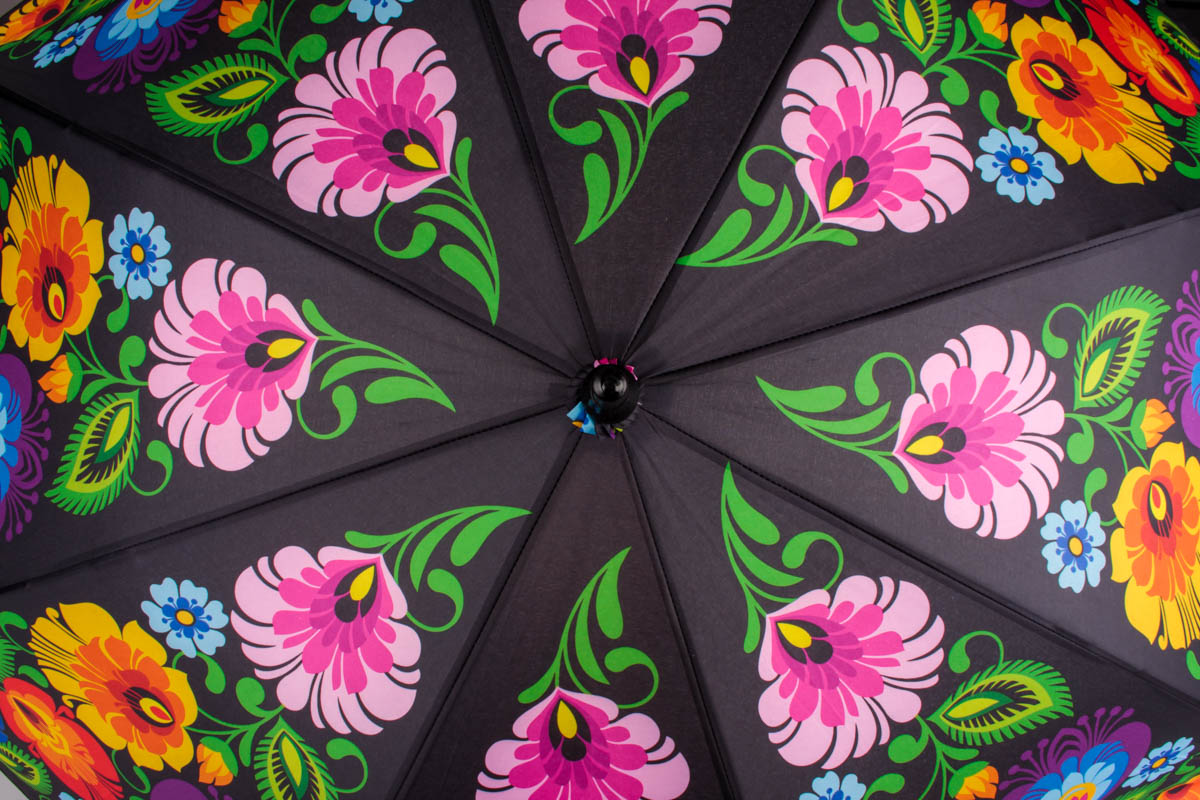 Veľký klasický dáždnik - kvety 17263