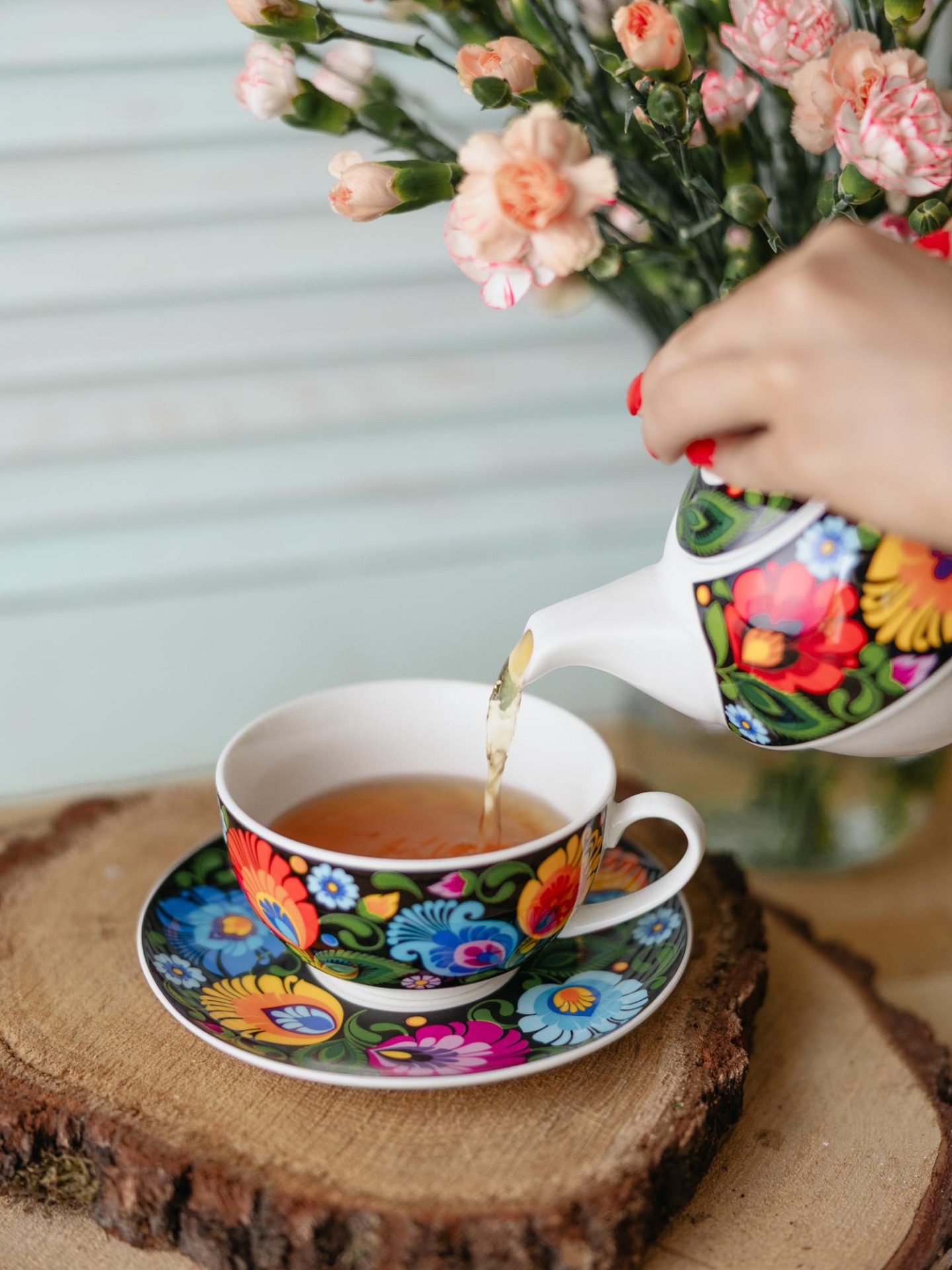 Darčeková sada šálky a čajníka - čierna