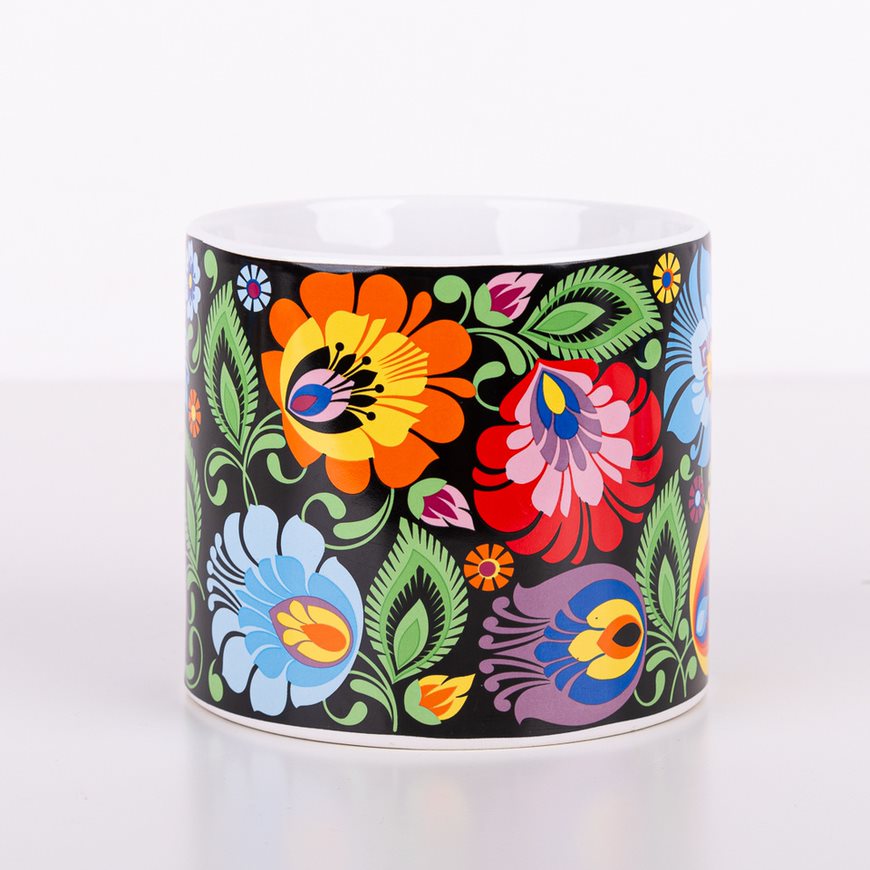 Keramický črepník / nádoba - čierny