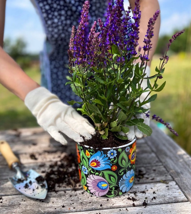 Keramický črepník / nádoba - čierny