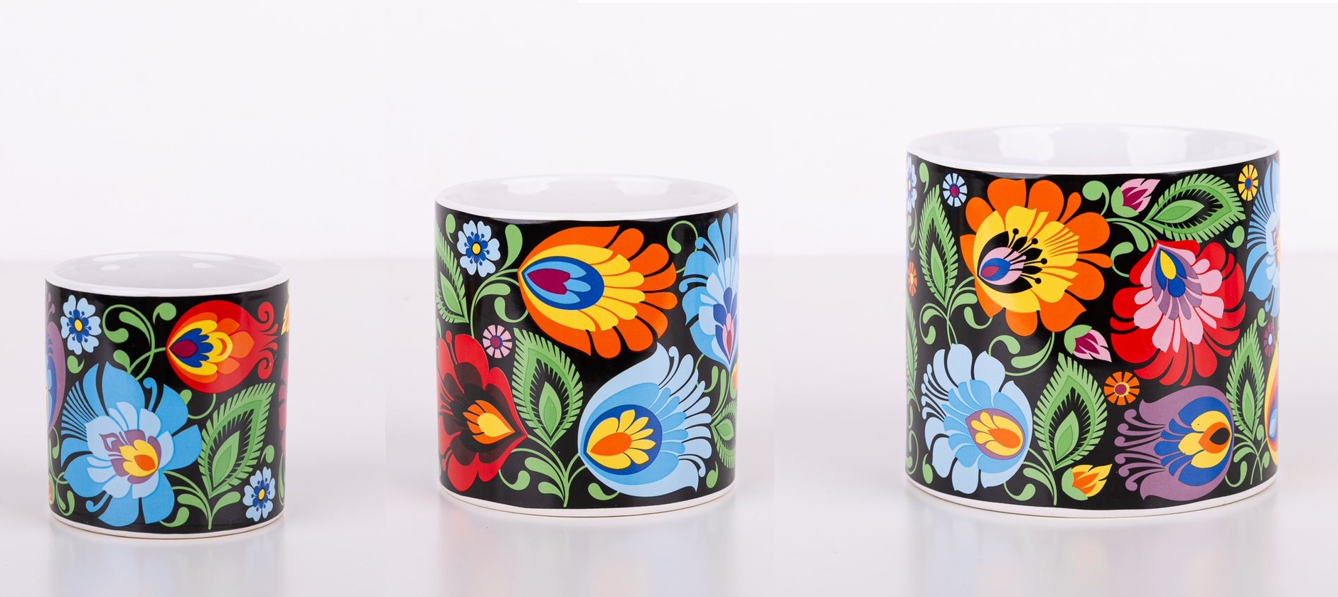 Keramický črepník / nádoba - čierny