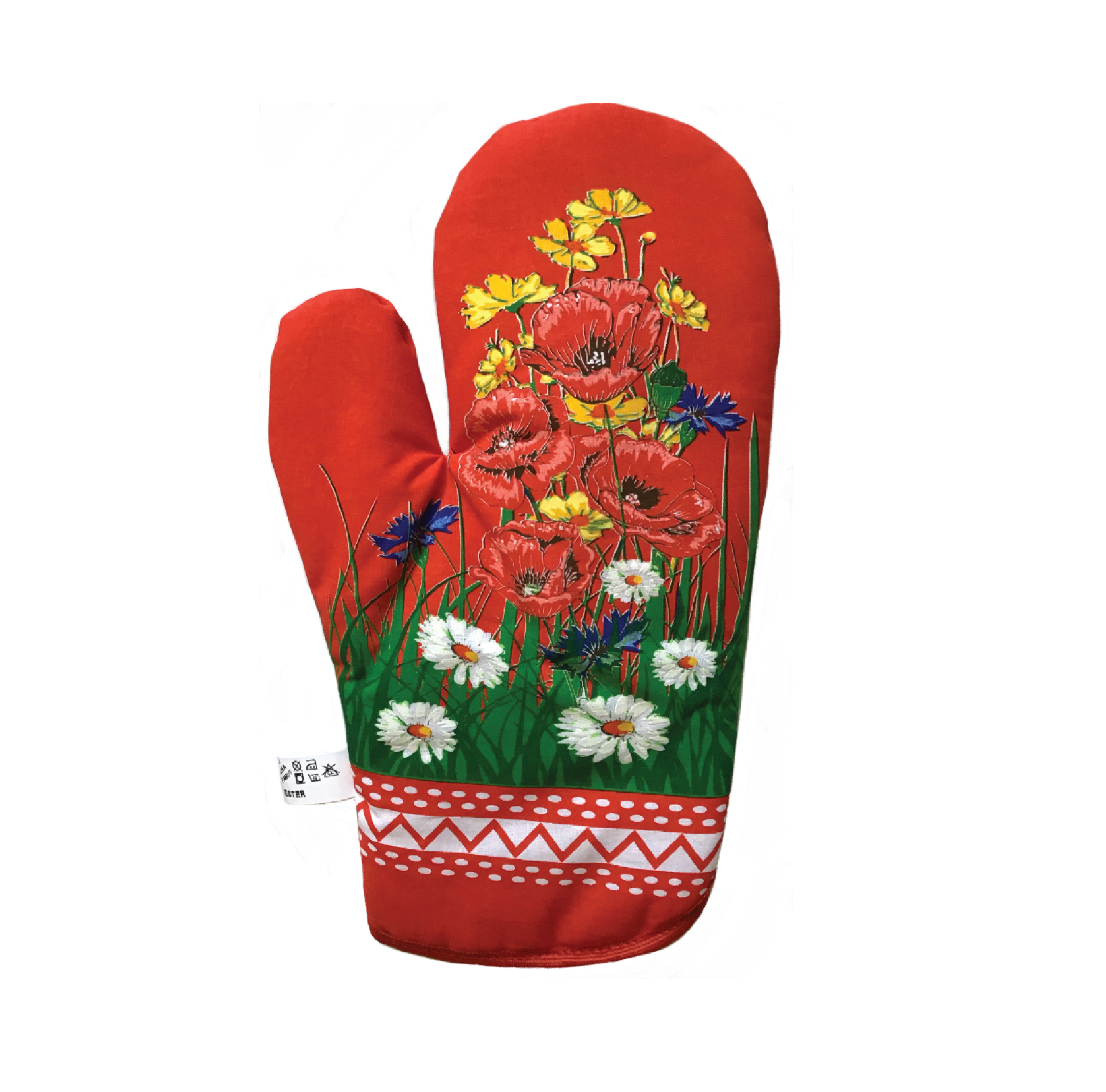 Kuchynská sada poľné kvety- chňapka a 2 utierky 