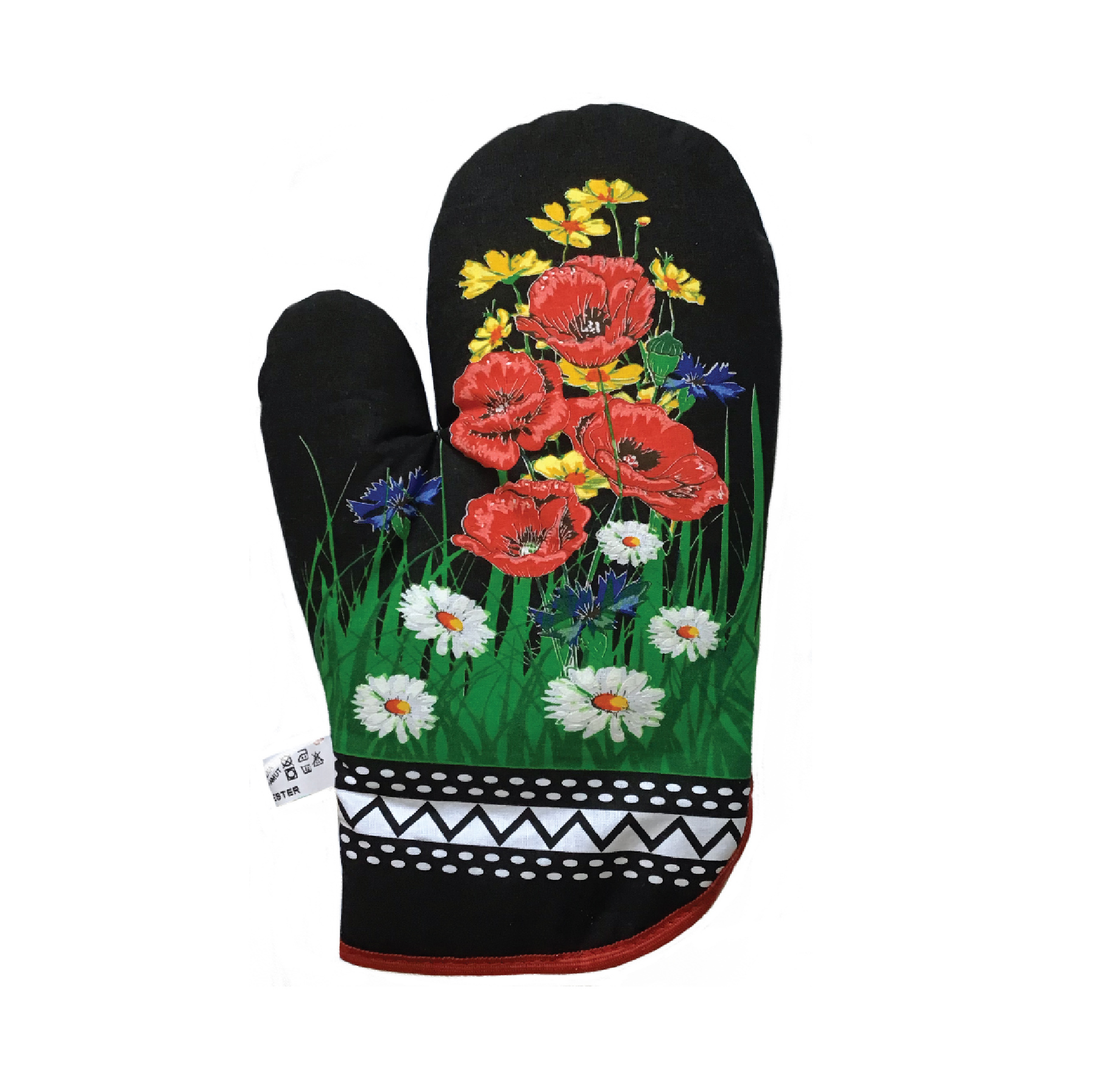 Kuchynská sada poľné kvety- chňapka a 2 utierky 