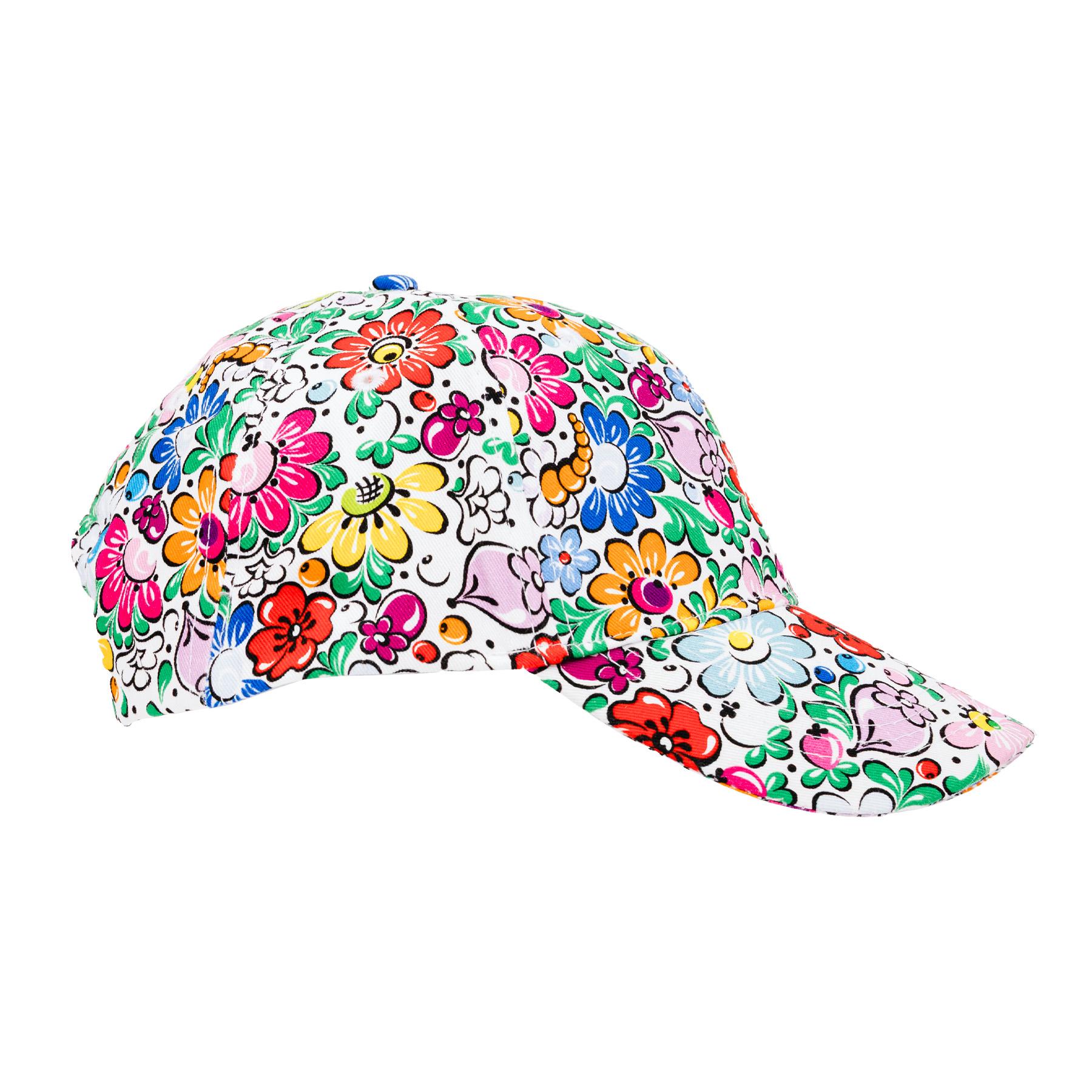 Šiltovka s ľudovým motívom - kvetinová