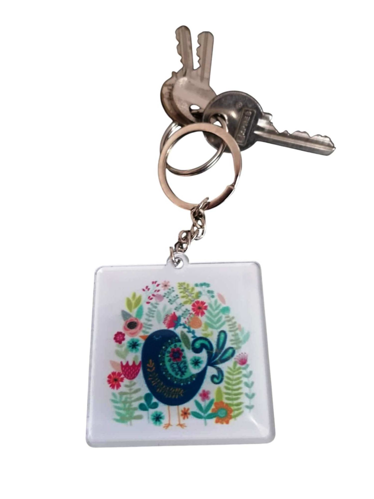 Akrylová kľúčenka - vtáčik