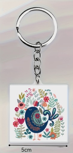 Akrylová kľúčenka - vtáčik