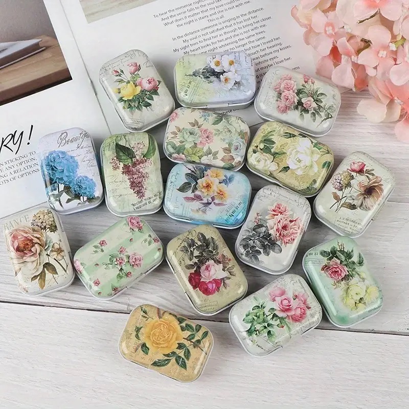 Kovová vintage krabička - rôzne vzory