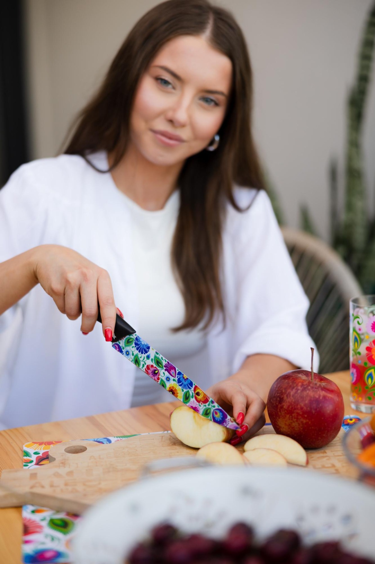 Sada 3 kuchynských nožov - biela