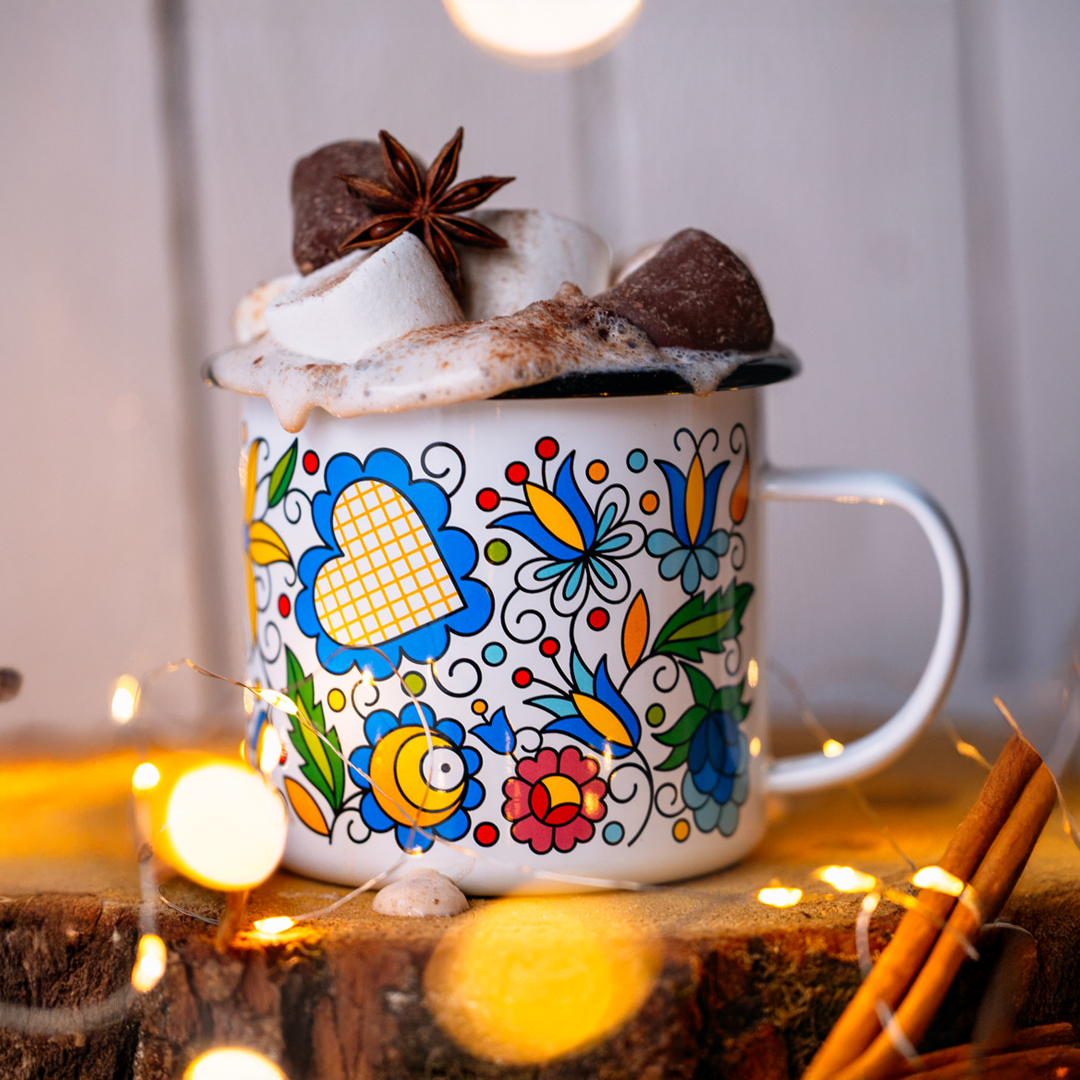 Smaltovaný hrnček 500ml - modrý