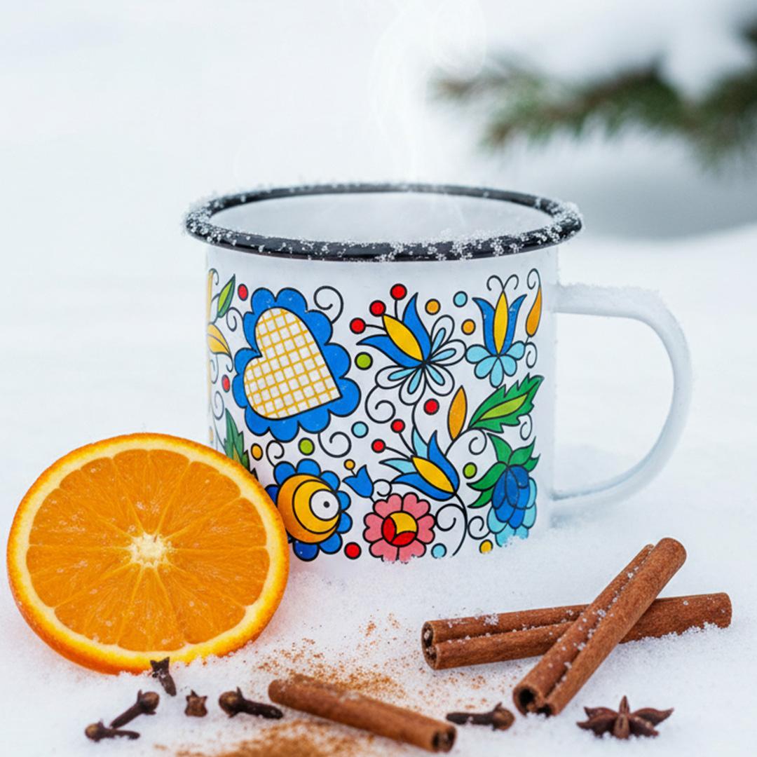 Smaltovaný hrnček 500ml - modrý