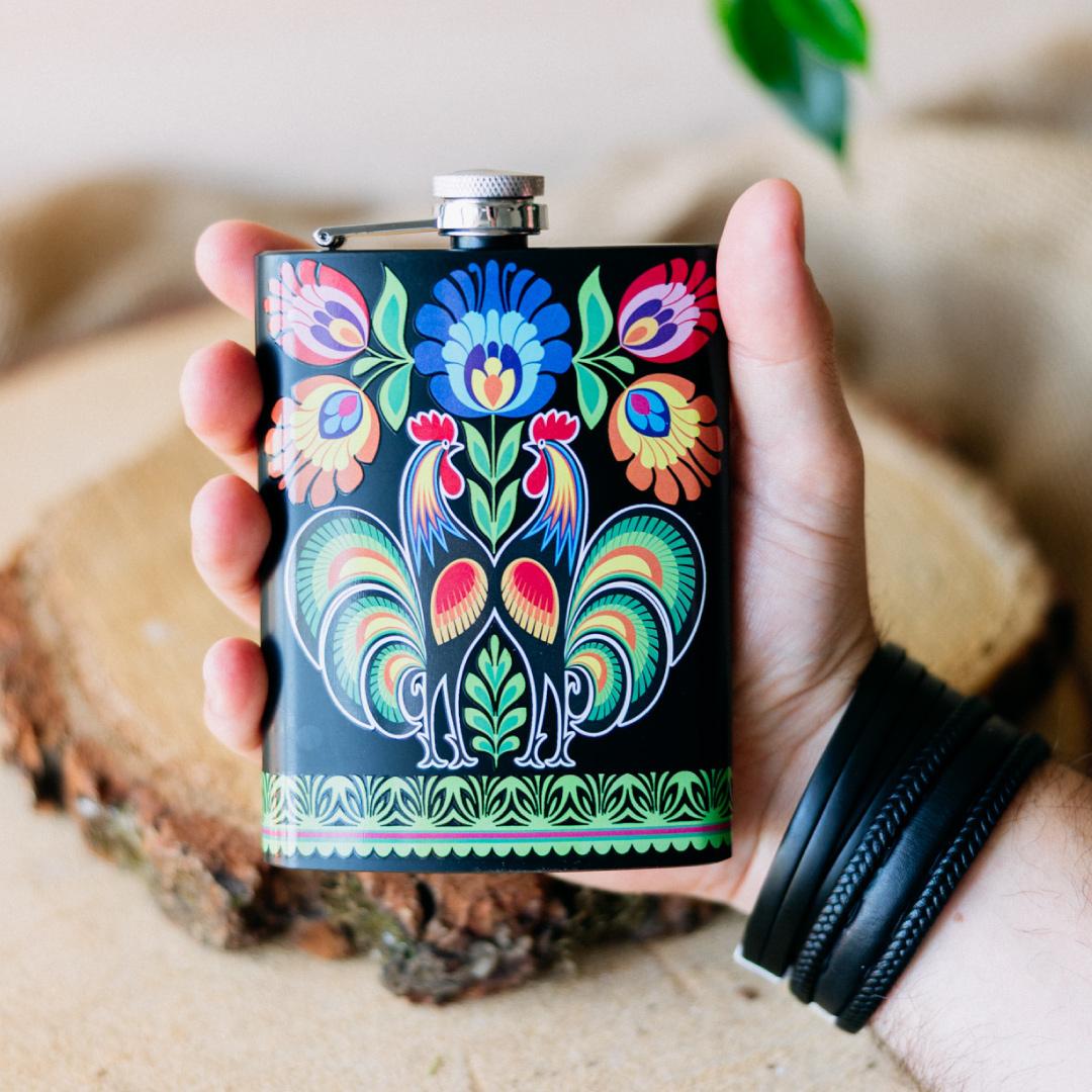 Ploskačka nerezová 220ml - kohúty