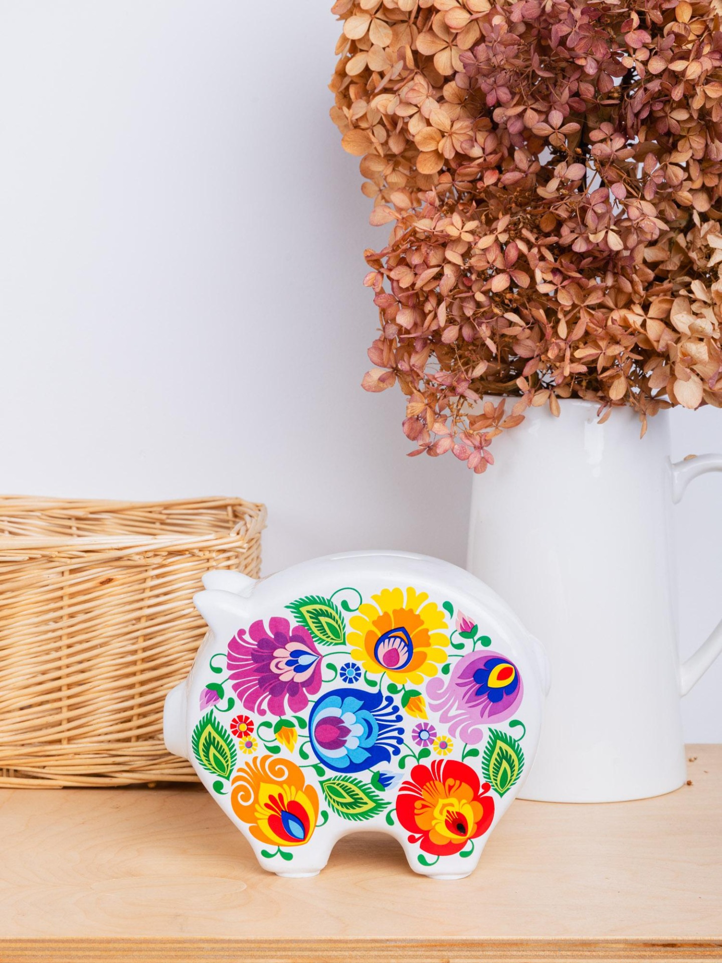 Pokladnička s ľudovým motívom - prasiatko