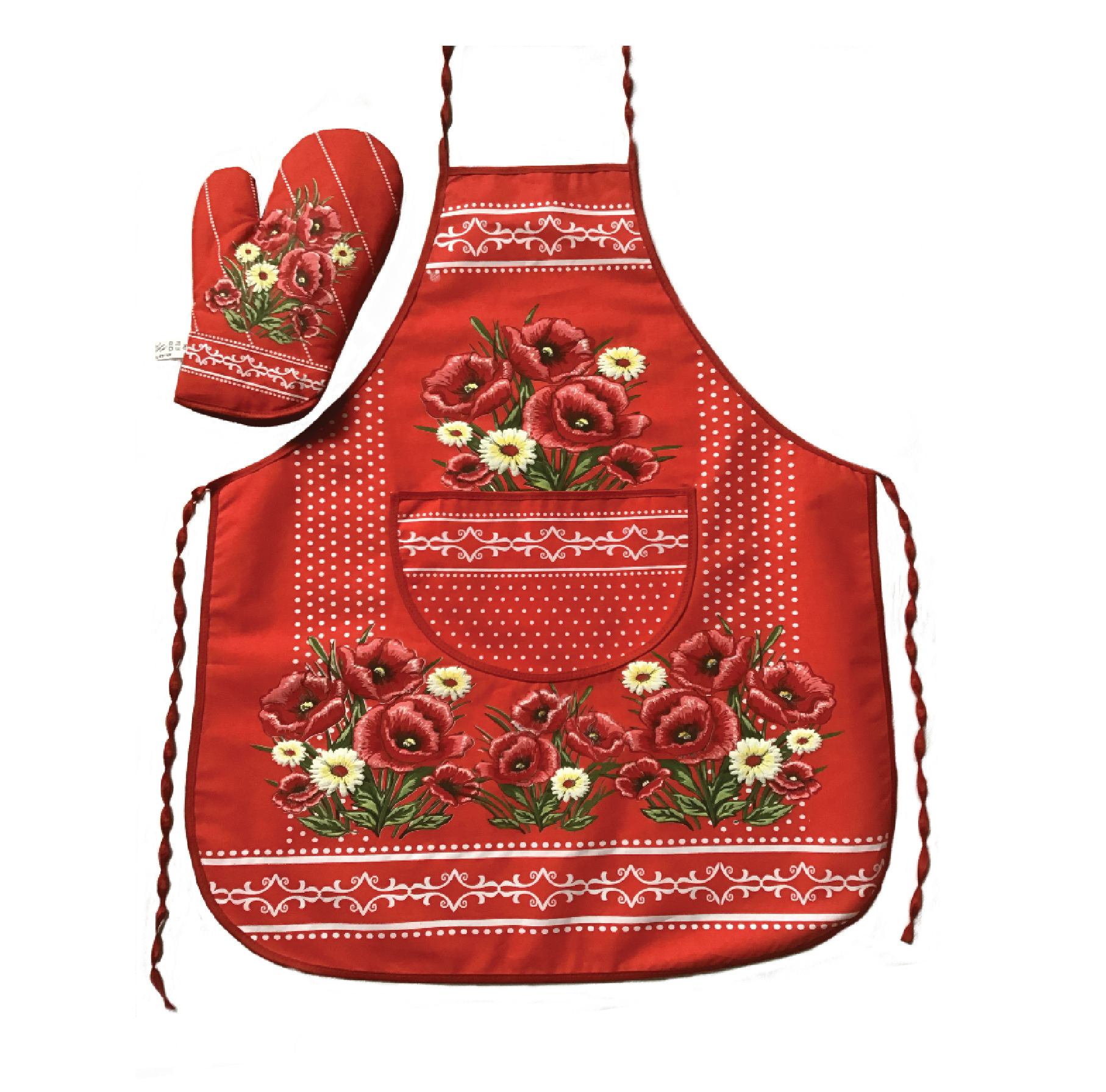 Kuchynská zástera - maky 