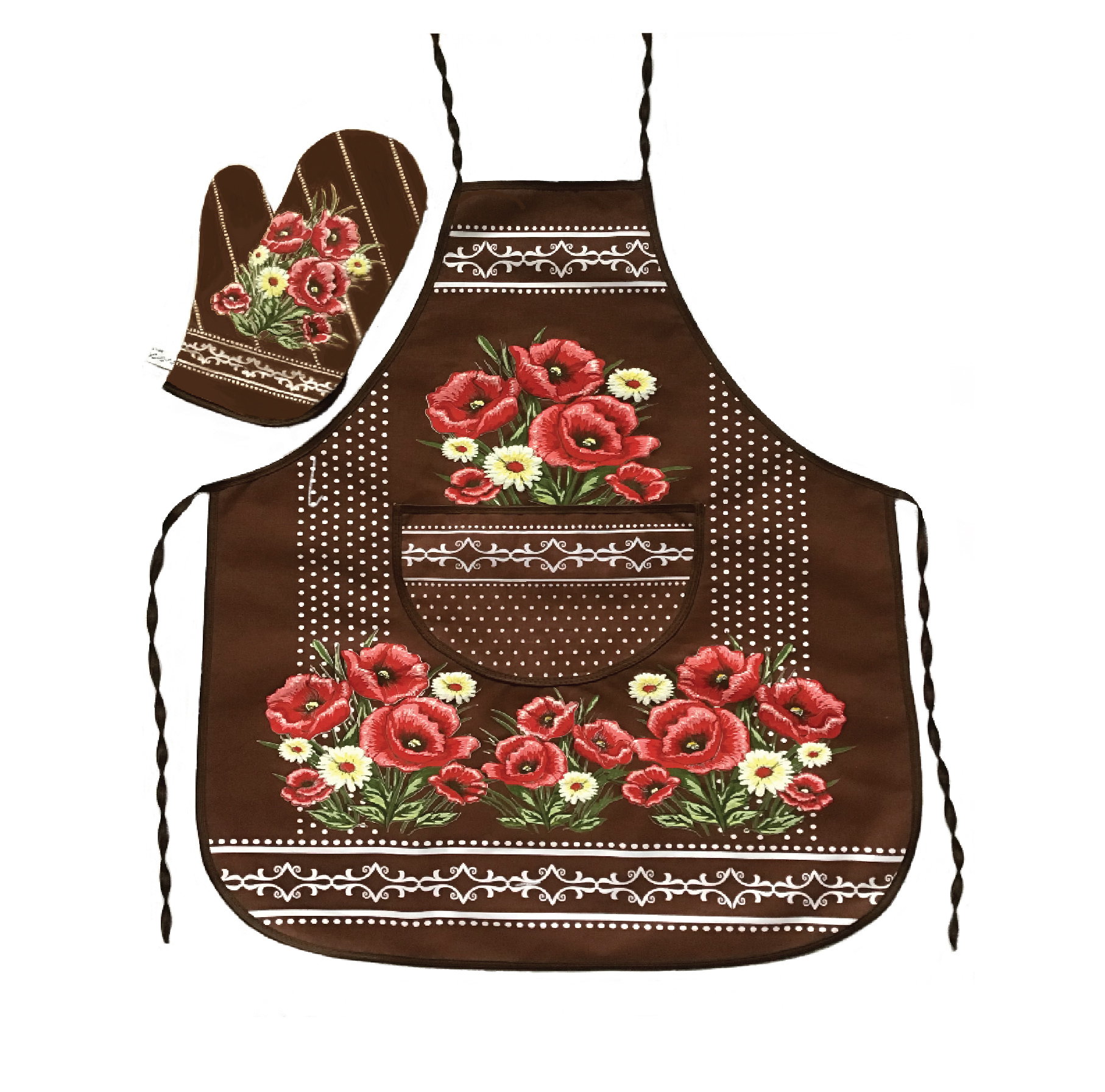 Kuchynská zástera - maky 